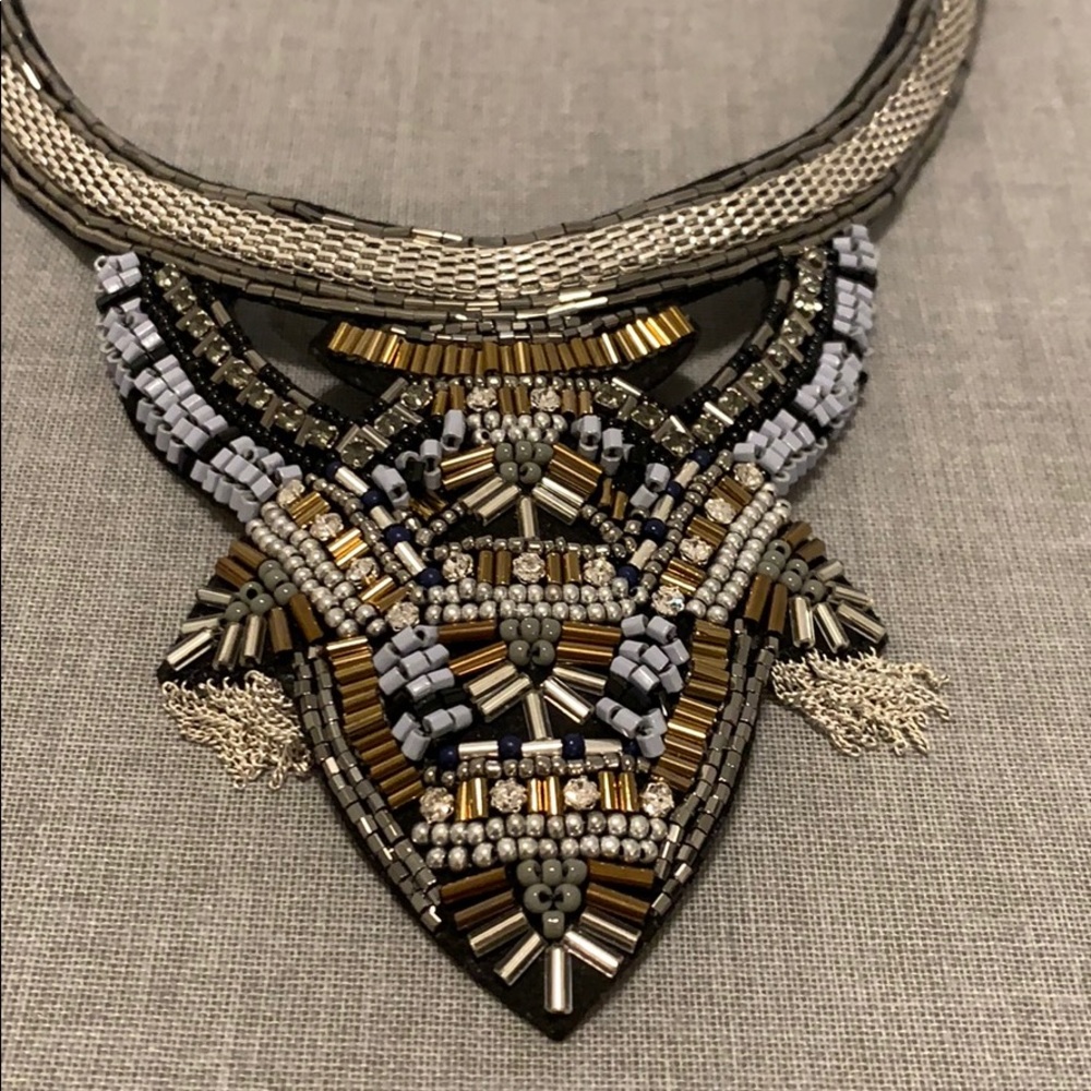 Stella & Dot Statement Beaded Collar Necklace - Picture 2 of 3